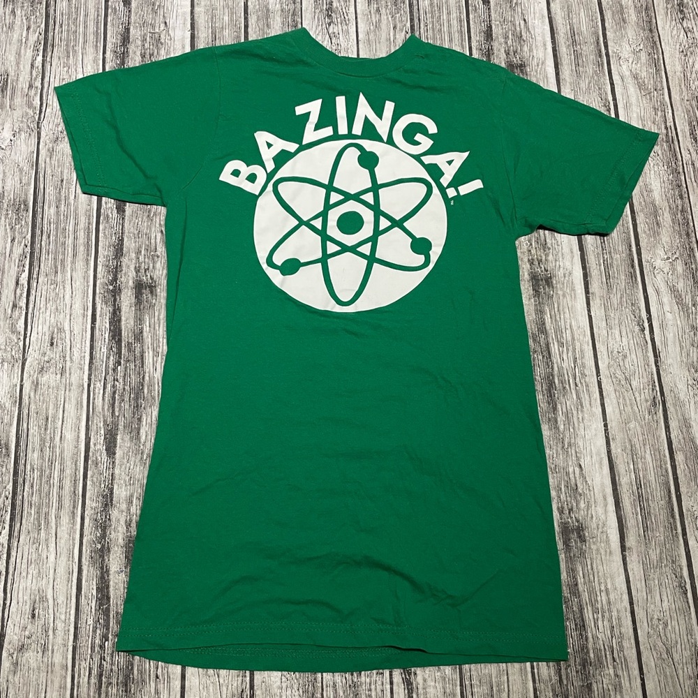 Adult Small Ripple Junction Big Bang Theory Bazinga! graphic Shirt EUC